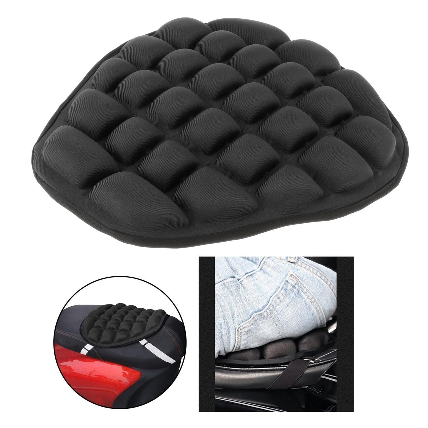 Almofada de Assento Ortopédica para Motocicletas Almofada de Assento Ortopédica para Motocicletas P1 Direct Ofertas Preto